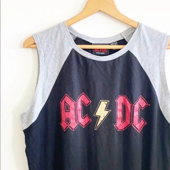 AC/DC Band Tee Black and Gray Muscle Tank Top - Picture 2 of 8